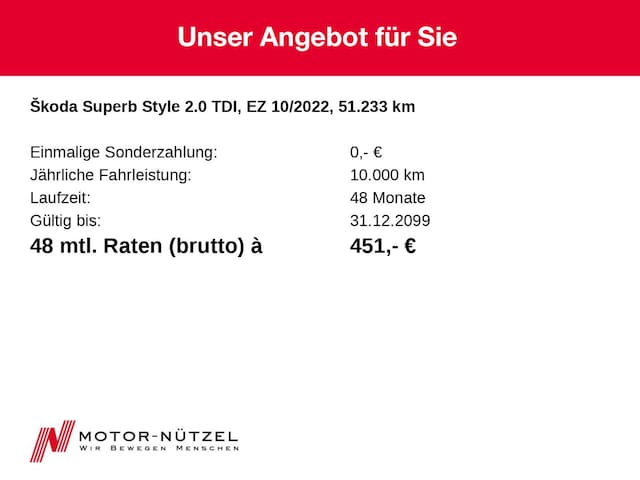 Skoda Superb 2.0 TDI Combi Style Style