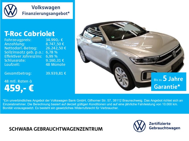 Volkswagen T-Roc 1.5 TSI Cabriolet DSG Style