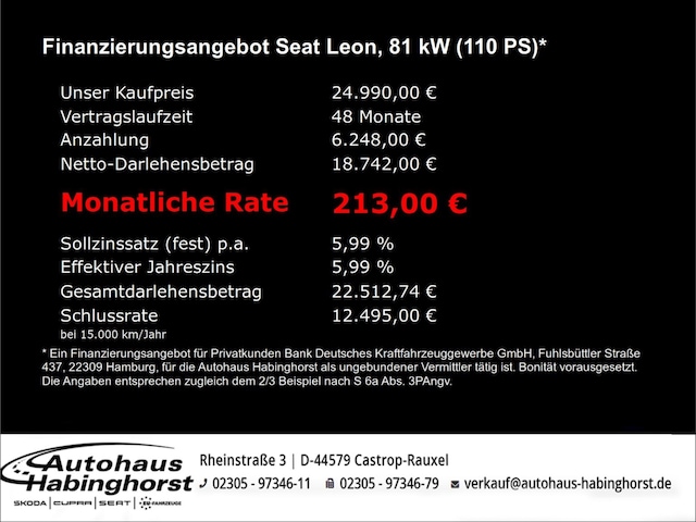 Seat Leon 1.0 TSI Sportstourer Style