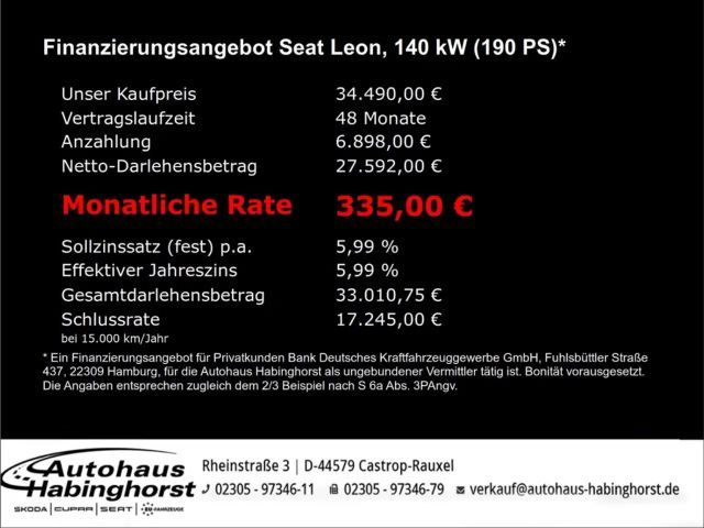 Seat Leon 2.0 TSI DSG FR-lijn Plus Sportstourer