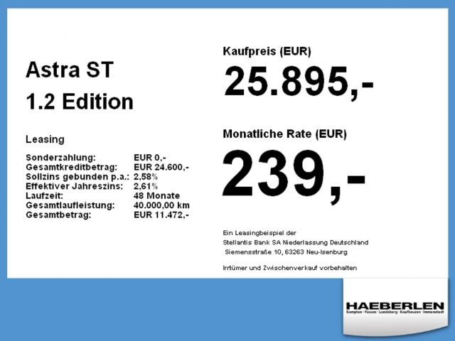 Opel Astra Edition Sports Tourer