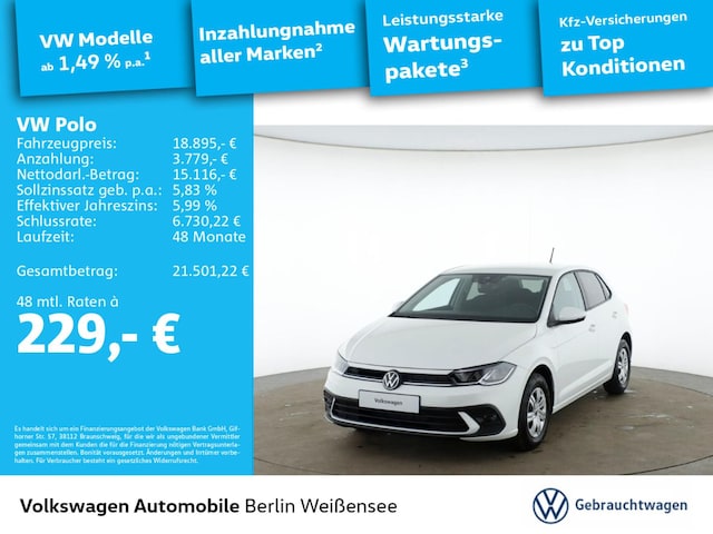 Volkswagen Polo Polo 1.0 *APP*LED*ACC*PDC*SHZ*KLIMA