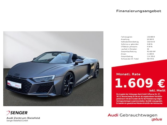 Audi R8 Performance S-Tronic Spyder V10