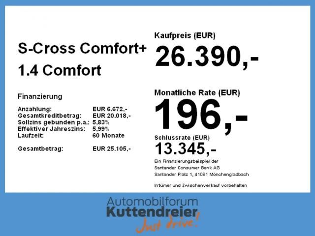 Suzuki S-Cross Comfort+ 1.4 Allrad, Vollausstattung