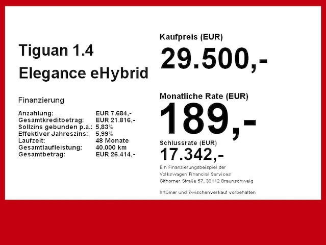 Volkswagen Tiguan 1.4 eHybrid eHybrid