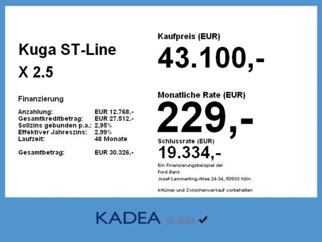 Ford Kuga Plug in Hybrid ST Line X