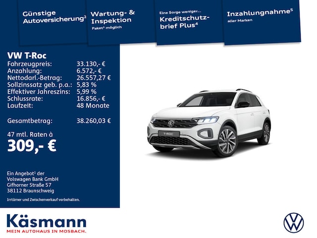 Volkswagen T-Roc T-Roc Goal 1.5TSI AHK KAM LED KEYLESS