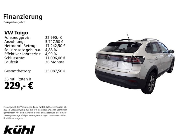 Volkswagen Taigo 1.0 TSI DSG Move