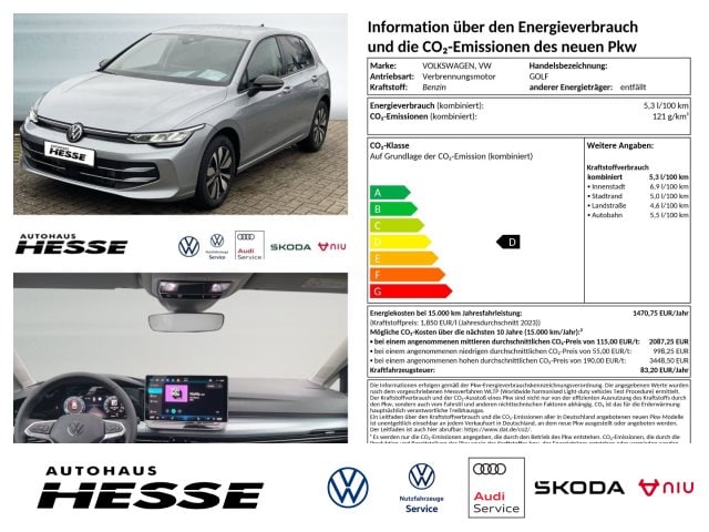 Volkswagen Golf 1.5 eTSI DSG Golf VIII