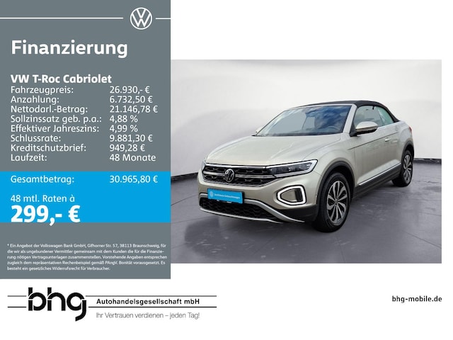 Volkswagen T-Roc 1.5 TSI Cabriolet DSG