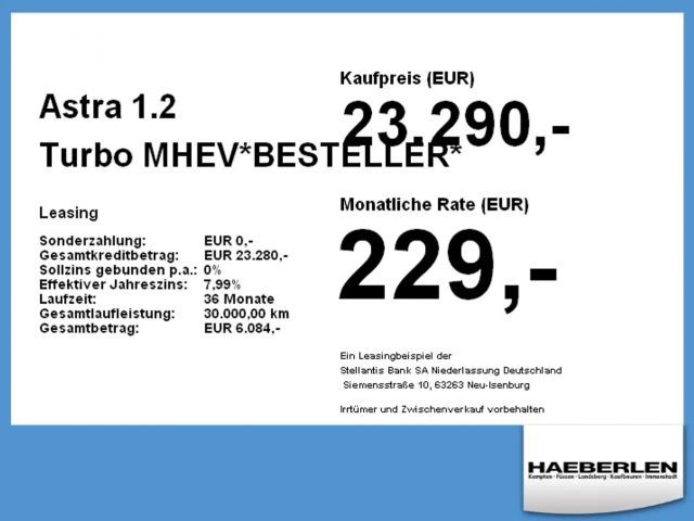 Opel Astra 1.2 Turbo Turbo