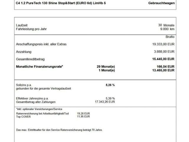 Citroën C4 PureTech Shine