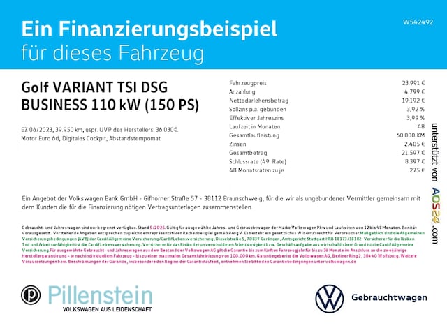 Volkswagen Golf Business DSG Variant