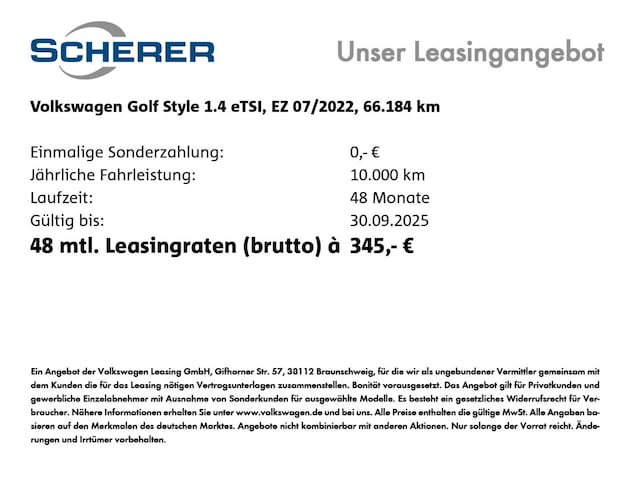 Volkswagen Golf DSG Golf VIII Style