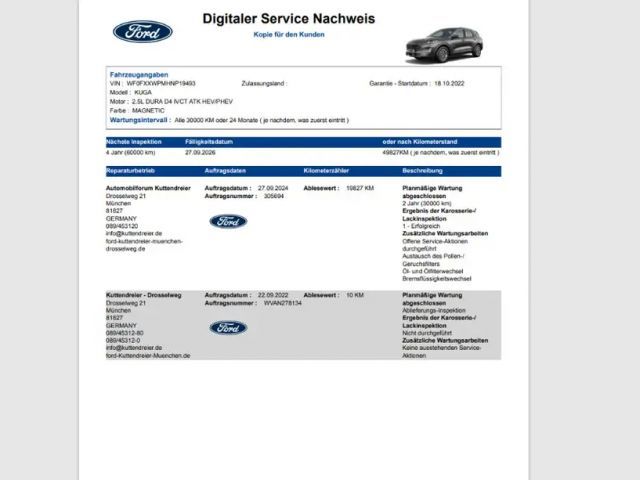 Ford Kuga Plug in Hybrid Titanium