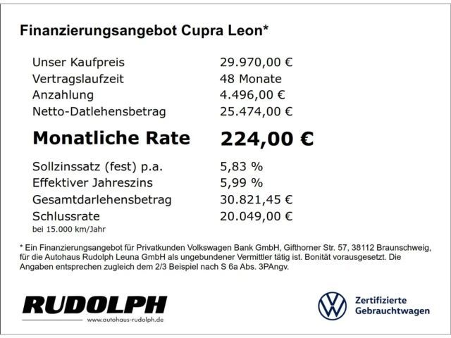 Cupra Leon 2.0 TSI 4Drive DSG ST VZ