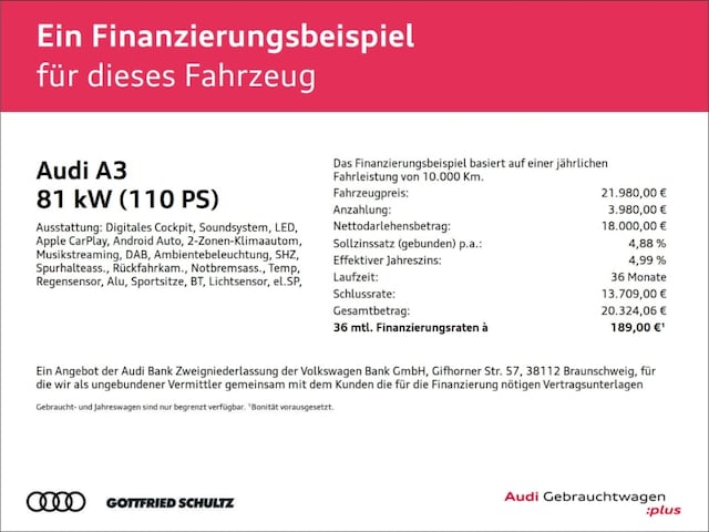 Audi A3 30 TFSI Sportback