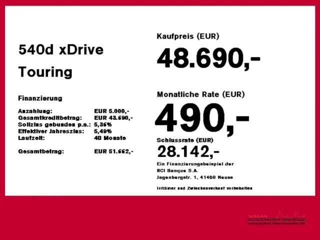 BMW 540 540d M-Sport Touring xDrive