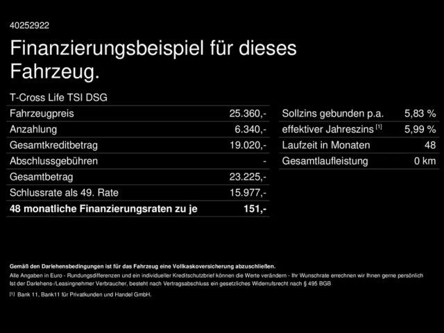 Volkswagen T-Cross DSG Life