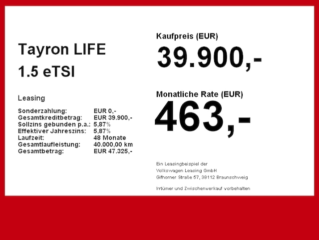 Volkswagen Tayron 1.5 eTSI