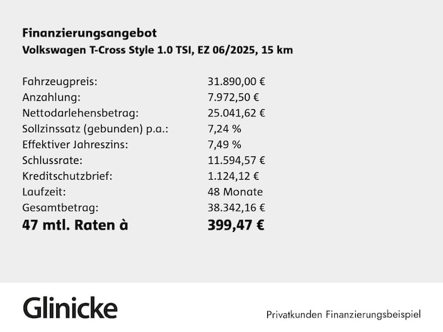 Volkswagen T-Cross 1.0 TSI DSG IQ.Drive Style