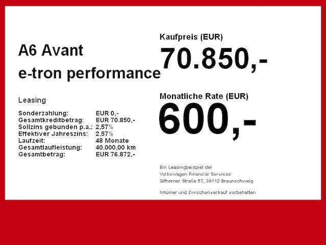 Audi A6 e-tron Avant Performance
