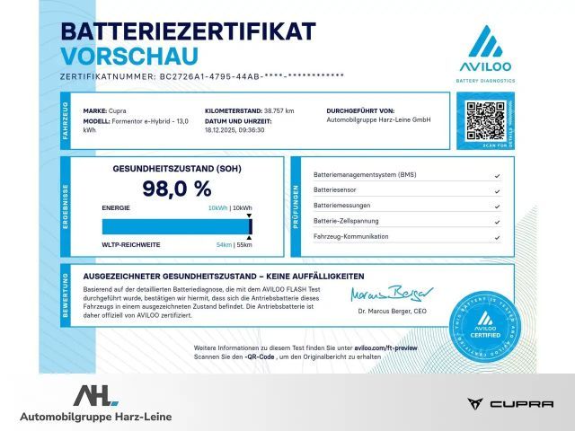 Cupra Formentor 1.4 DSG e-Hybrid