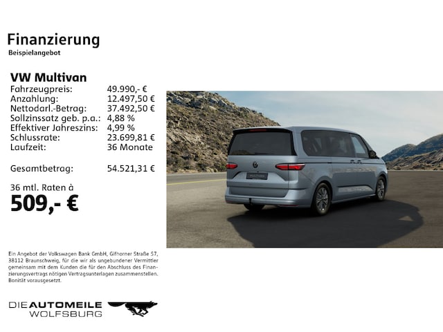 Volkswagen Multivan 2.0 TDI DSG Lang Life T7