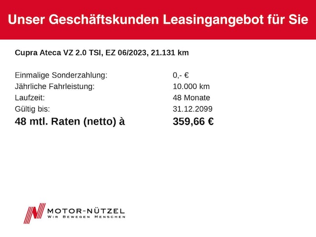 Cupra Ateca 2.0 TSI DSG VZ