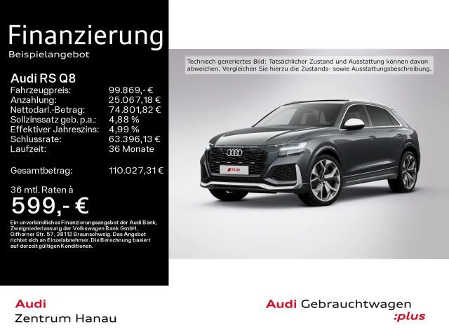 Audi RS Q8 *PANO*AHK*HD-MATRIX*B&O*RS-AGA*HUD*23ZOLL