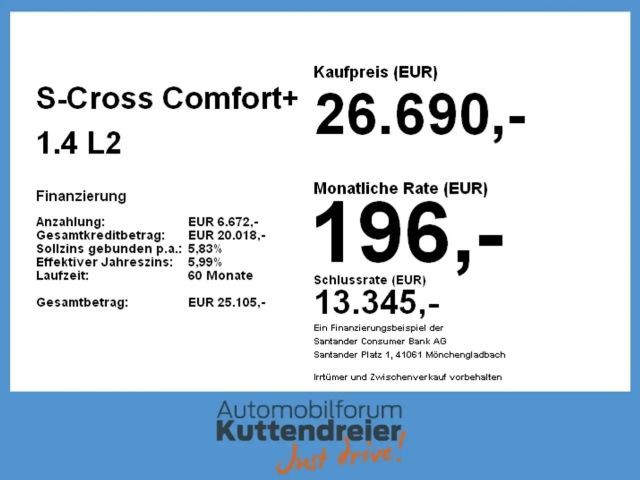 Suzuki S-Cross Comfort+ 1.4 Allrad, Vollausstattung