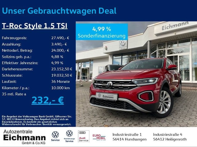 Volkswagen T-Roc T-ROC 1.5 E2 StyleBT110 TSID7F