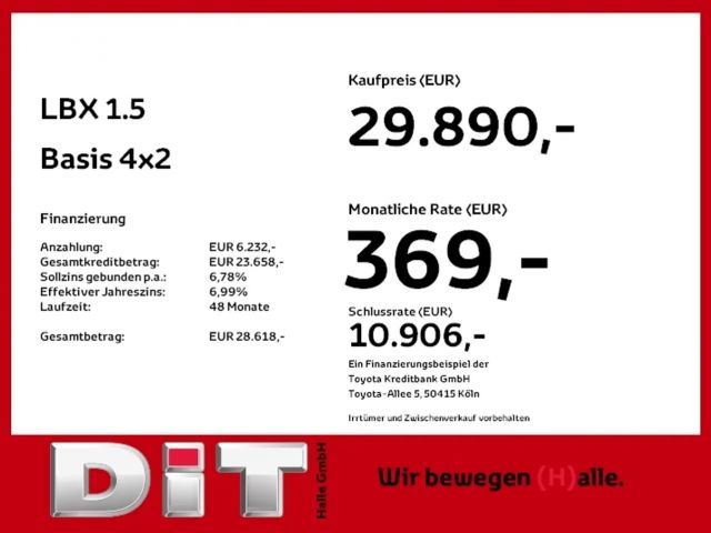 Lexus LBX 1.5 Basis 4x2 Komfort-Paket