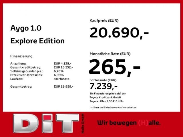 Toyota Aygo 1.0 VVT-i Explore Hatchback