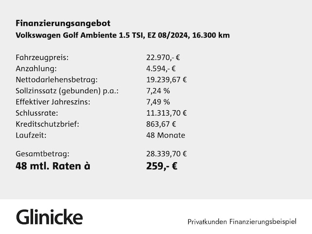 Volkswagen Golf 1.5 TSI Golf VIII
