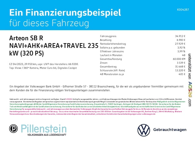 Volkswagen Arteon Shooting Brake Arteon SB R NAVI+AHK+AREA+TRAVEL