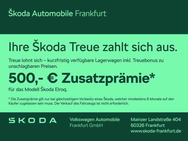 Skoda Elroq Elroq First Edition 82 kWh Batterie Elektromotor 210 kW 1-Gang-Automatik zzgl. 500€ Zusatzprämie*