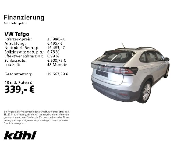 Volkswagen Taigo 1.5 TSI DSG IQ.Drive Life