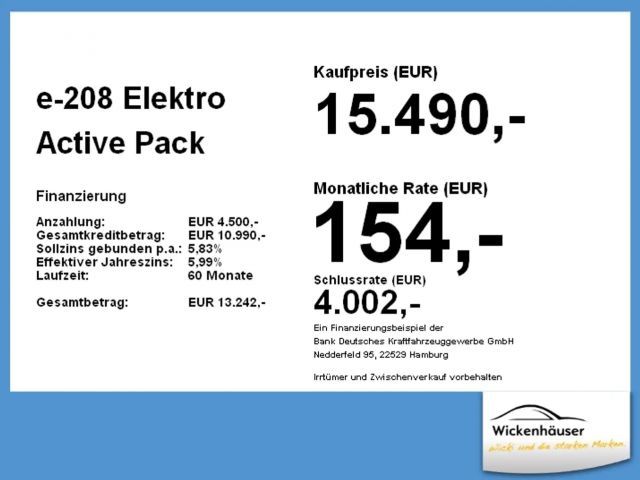 Peugeot E-208 Active Pack