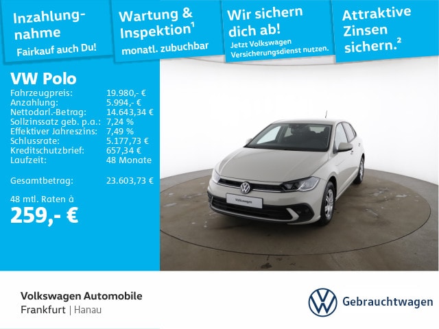 Volkswagen Polo Polo 1.0 Basis FrontAssist Klima DAB+ LED