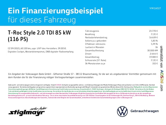 Volkswagen T-Roc 2.0 TDI Style