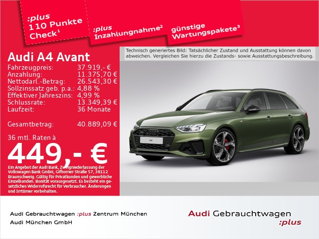 Audi A4 40 TFSI Avant Quattro S-Line S-Tronic