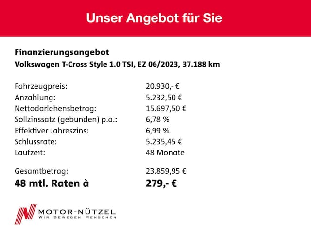Volkswagen T-Cross 1.0 TSI Style