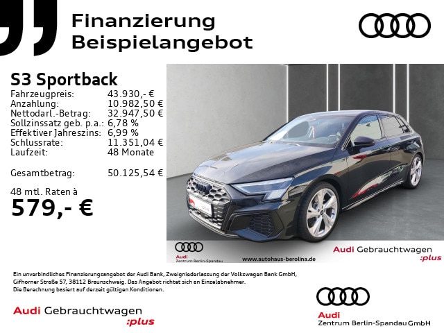 Audi S3 Quattro S-Tronic Sportback
