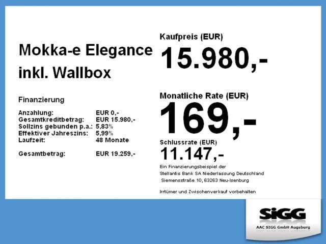 Opel Mokka Elegance Mokka-e