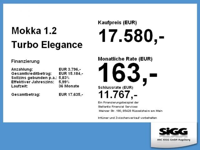 Opel Mokka 1.2 Turbo Elegance Turbo