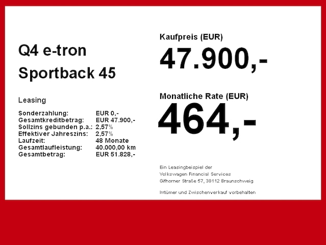 Audi Q4 e-tron Sportback