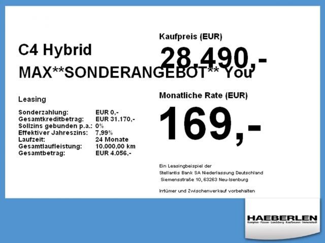 Citroën C4 Hybrid Max