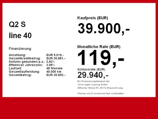 Audi Q2 40 TFSI Quattro S-Line S-Tronic