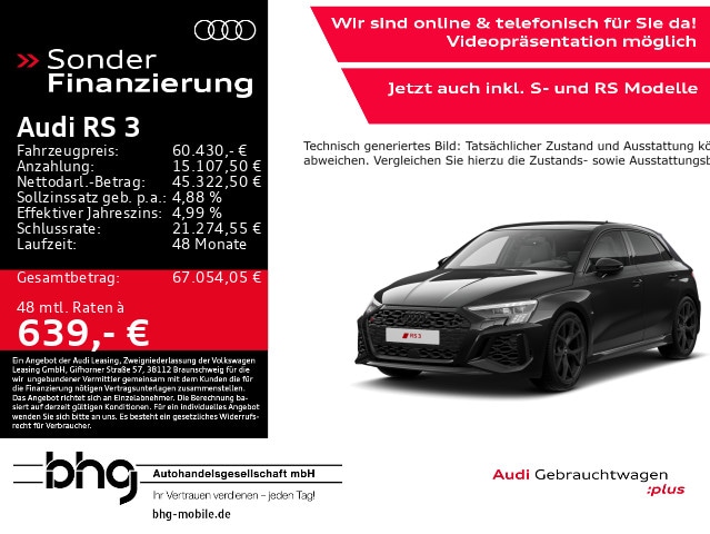 Audi RS3 Quattro S-Tronic Sportback